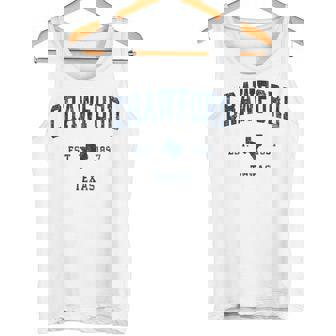 Crawford Texas Tx portifintage Bleu Marine Débardeur e - Cadeauxyz