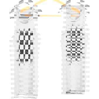 Distressed Checkered Racing Flag Motor Sports Gamer Chess Tank Top Tank Top | Mazezy