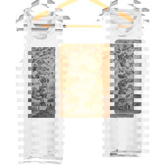 Dragon Japonaisintage Avec Cerisier En Fleurs D'arbre En Bois Débardeur e - Cadeauxyz