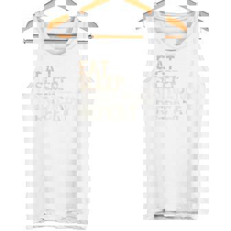 Eat Sleep Indie-Rock Repeat Vintage Spruch Raglan Baseball Tee Tank Top | Mazezy