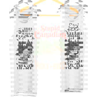 Estúpido Pájaro Lobo Canadiense Calentado Loon Hockey Meme Camiseta sin mangas - Regaloses