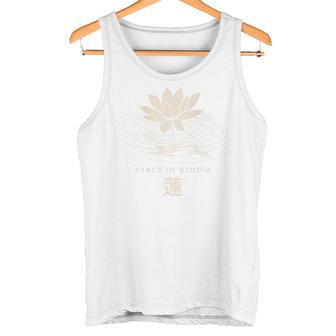 Fleur De Lotus Japonaise Kanji Amoureux De La Nature Dos Artistique Débardeur e - Cadeauxyz