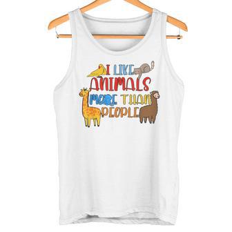 Me Gustan Los Animales Más Que Las Personas Que Amo A Los Amantes Del Bienestar Animal Camiseta sin mangas - Regaloses