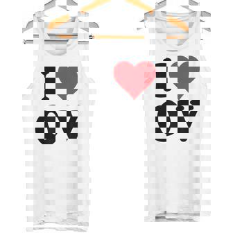 I Heart Ov Initials I Love OV First And Last Name O タンクトップ - Kawaiitshirt
