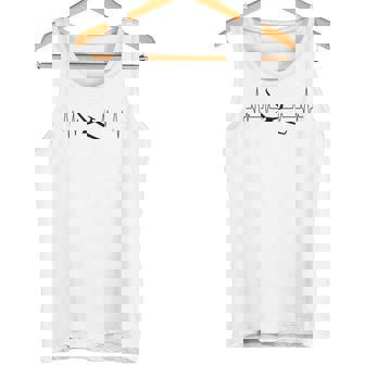 Heartbeat Glider Pilot Cool Sail Plane Gliding Thermal Winds Tank Top | Mazezy