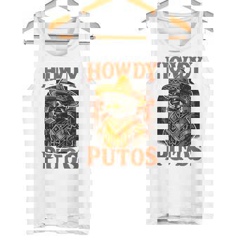 Howdy Putos Mexican Raccoon Urban Country Cowboy Western Tank Top Tank Top | Mazezy