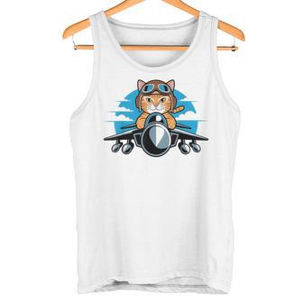 Humour D'aviation De Pilote De Chat De Combat Amusant Pour Les Amoureux Des Chats Débardeur e - Cadeauxyz