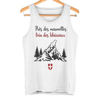 Humour Montagne Marmotte Drôle Cadeau Randonnée Alpesavoie Débardeur e - Cadeauxyz