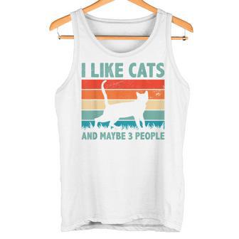 J'aime Les Chats Et Peut-Être 3 Personnes Cat Lover Cat Trainer Animal Débardeur e - Cadeauxyz