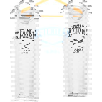 Ketchikan Alaska Vintage Nautical Paddles Sports Oars Tank Top | Mazezy