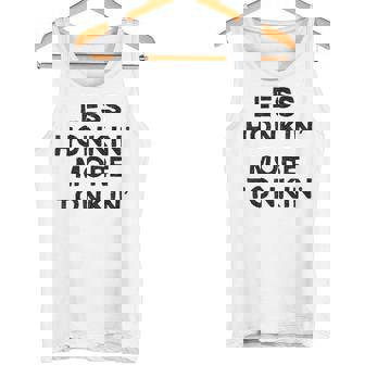 Less Honkin More Tonkin Country Drinking Honky Tonk Tank Top | Mazezy