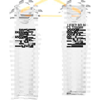 Life's Better Behind Bar Moutain Bike American Flag Tank Top | Mazezy