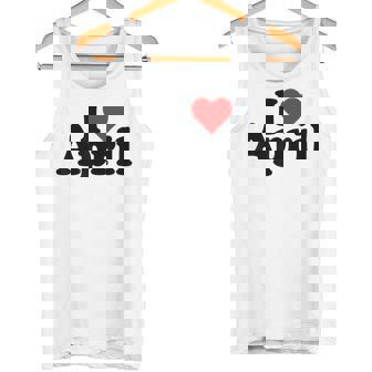 I Love Heart April Nameon A タンクトップ - Kawaiitshirt