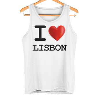 I Love Lisbonouvenir Tourist Heart Camiseta sin mangas - Regaloses