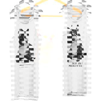 Mischief In Fur 猫写真 ハチワレ猫 黒白猫 猫好き ネタ 猫しもべ 猫飼い 猫依存症 長袖tシャツ タンクトップ - Kawaiitshirt