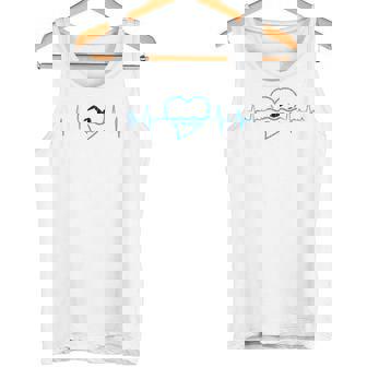 Nadador Heartbeat Divertido Natación Entrenador Gráfico Camiseta sin mangas - Regaloses