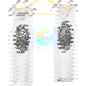 New Port Richey Florida FL Vintage Nautical Waves Tank Top | Mazezy