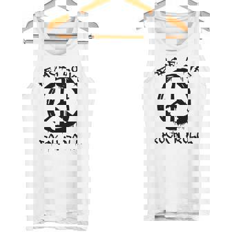 Paz Amor Y Rock And Roll Diciendo Motivo Rockero Manga Larga Camiseta sin mangas - Regaloses