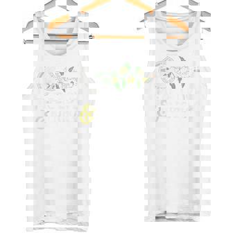 Peace Love & Bluegrass Banjo Nature Vines Illustration Tank Top | Mazezy