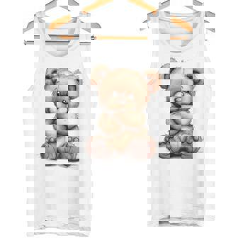 Snirt À Capuche Motif Ours En Peluche Imprimé Dans Le Dos Débardeur e - Cadeauxyz