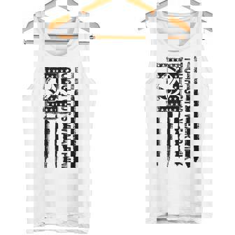 Tough Guys Wear Pink Breast Cancer Football American Flag Tank Top | Mazezy