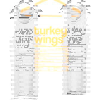 Turkey Wings Nutrition Facts Thanksgiving Christmas Tank Top | Mazezy