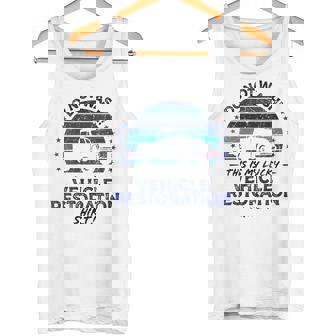 Vehicle Restorer Car Truck Restoration Retro Graphic Tank Top | Mazezy