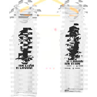 Viva La Evolucion Chimpancé Revolucionario Mono Divertido Camiseta sin mangas - Regaloses