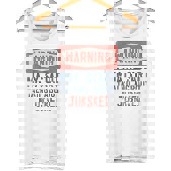 Warning May Start Talking About Jukskei Player Raglan Baseball Tee Tank Top | Mazezy