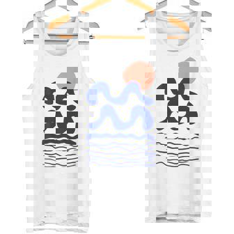 Wave Club Mit Handgezeichneten Illustrationen Tank Top - Seseable