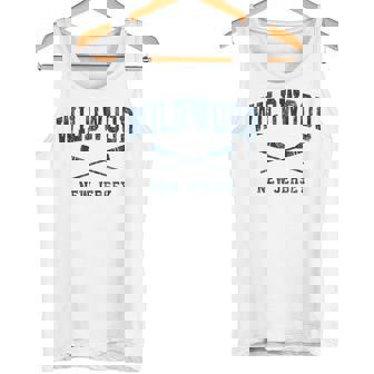 Wildwood New Jersey Vintage Nautical Paddles Sports Oars Tank Top | Mazezy