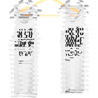 Will You Marry Me Wedding おもしろプロポーズ タンクトップ - Kawaiitshirt