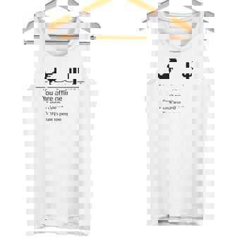 You Are Offline Low Resolution Pixel Dinosaurcreen タンクトップ - Kawaiitshirt