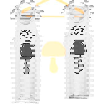 【きのこ】キノコ ゆるくて可愛い 手書き イラスト 文字入り おもしろ 面白い ネタ ウケ狙い ユニーク 笑える 変な タンクトップ - Kawaiitshirt