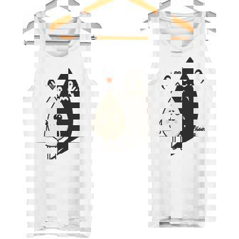 かわいい影モンスター コントラスト イラスト 長袖tシャツ タンクトップ - Kawaiitshirt