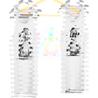 ちょっと可愛い赤ちゃんペンギンの鳥とハートのペンギン。 タンクトップ - Kawaiitshirt