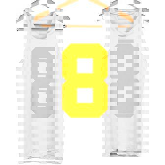 イエローナンバー8 背面 スポーツチームジャージ番号 タンクトップ - Kawaiitshirt