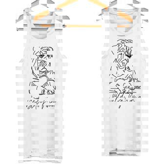 イングリッシュブルドッグ ママ ブルドッグ ママ キュート ラインアート 犬 アーティスティック タンクトップ - Kawaiitshirt