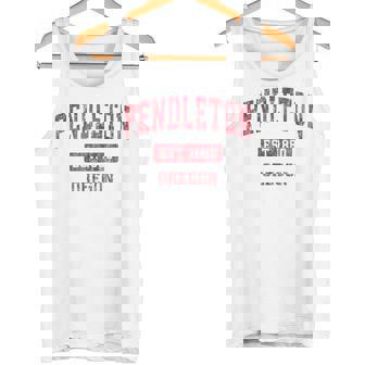 オレゴン州ペンドルトンビンテージスポーツデザインレッドデザイン タンクトップ - Kawaiitshirt