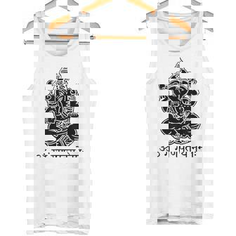 ガネーシュtシャツ サンスクリット語 ガネーシャマントラ タンクトップ - Kawaiitshirt