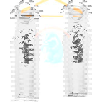 キャンセルされた計画の恋人 コーヒーを飲むアナグマ 長袖tシャツ タンクトップ - Kawaiitshirt