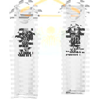 クトゥルフ、ただ召喚するだけ、面白い宇宙ホラークトゥルフカルト。 長袖tシャツ タンクトップ - Kawaiitshirt