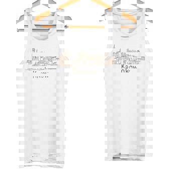 クラクフ ポーランド 旅行 お土産 パノラマ シティ ランドマーク ギフト タンクトップ - Kawaiitshirt