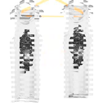 ゴリラ 動物 バイク ヘルメット タンクトップ - Kawaiitshirt