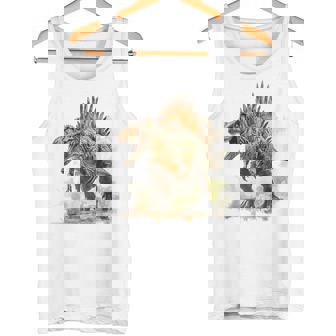 スピノサウルス 恐竜モチーフ イラスト スピノサウルス タンクトップ - Kawaiitshirt