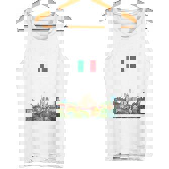 ミラノ お土産 イタリア 旅行 ミラノ バケーション イタリア国旗 タンクトップ - Kawaiitshirt