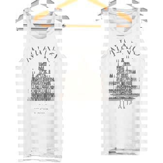 ミラノ イタリア ドゥオーモ 大聖堂 建築 イタリア タンクトップ - Kawaiitshirt