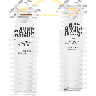 ローリングス メリーランド Md ヴィンテージ アスレチック ブラック スポーツデザイン 長袖tシャツ タンクトップ - Kawaiitshirt