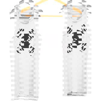 大韓民国 様式化された韓国国旗 ブラック タンクトップ - Kawaiitshirt