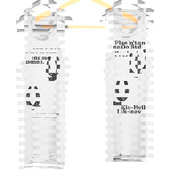 後蹴りに注意 蹄鉄 馬好き 馬術部 キッズ 大人 親子ペア バックプリント タンクトップ - Kawaiitshirt